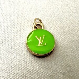 Louis Vuitton LV Vibrant Green and Gold Charm, Pendant, Necklace, LV Logo